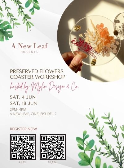 Preserved Flowers Coaster Workshop hosted by Mylin Design & Co.